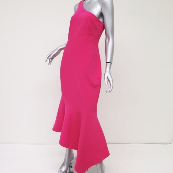 Cinq a Sept Dress Dulcina Fuchsia Crepe Size 10 - Picture 2 of 8
